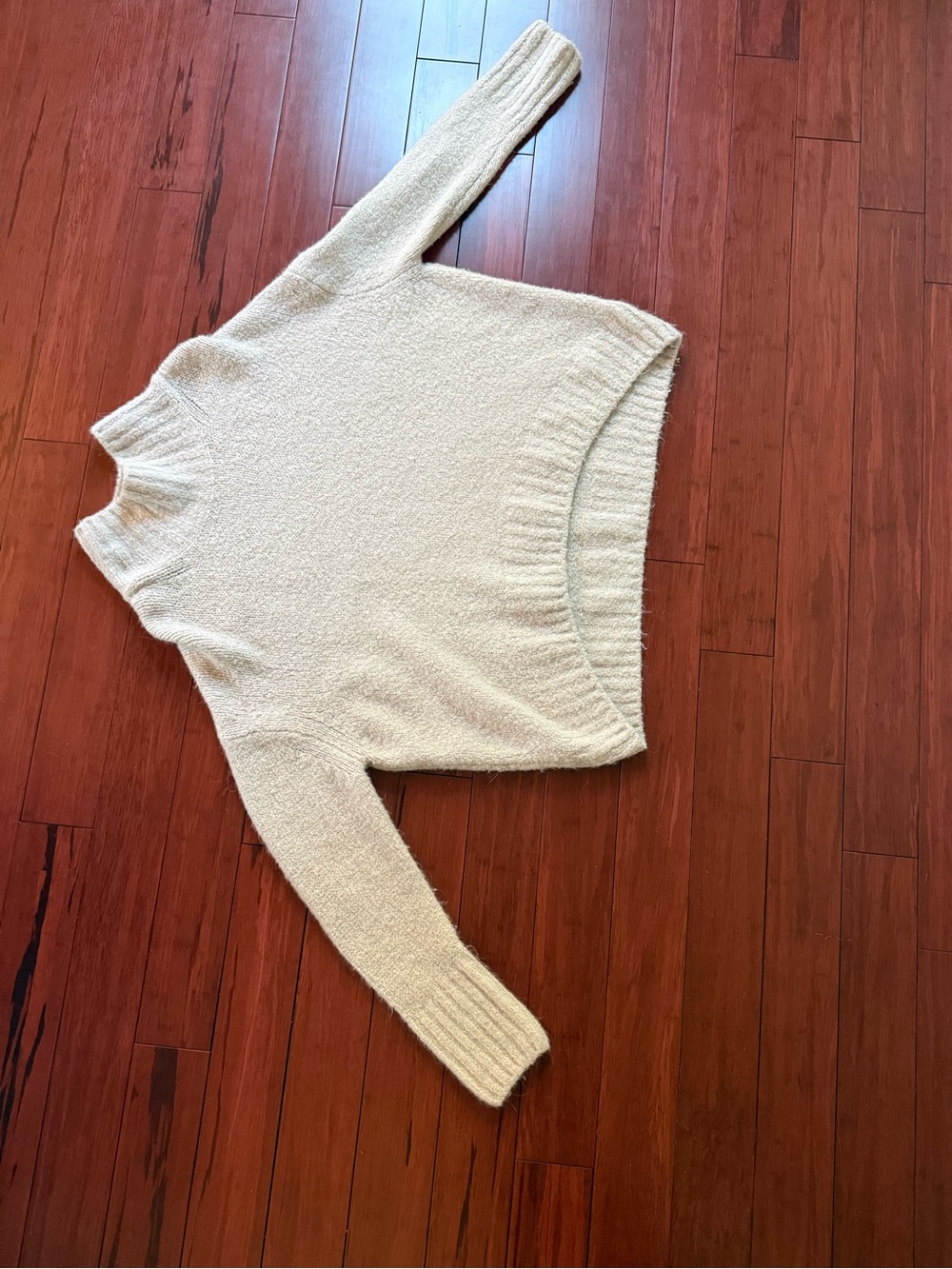 H&M Cream Mock Neck Sweater
